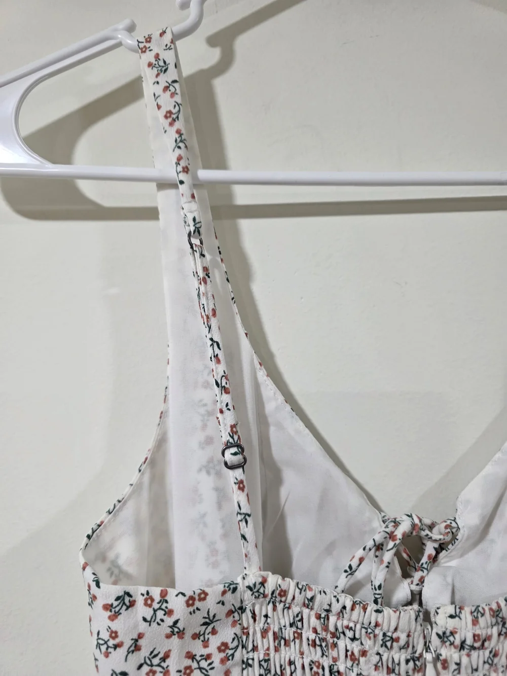 Abercrombie & Fitch Floral White Spaghetti-Strap Maxi Dress, XS